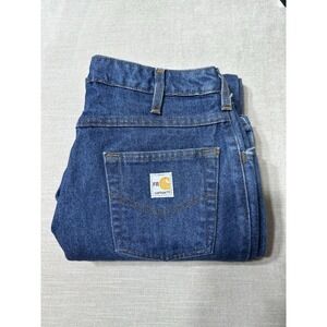 NWTS‎ Carhartt WFRB 160 DNM Flame Resistant FR Jeans Relaxed Fit Women's 10x32